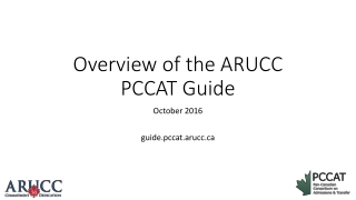 Overview of the ARUCC PCCAT Guide