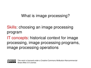 What is image processing?