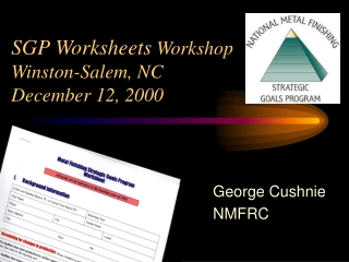 SGP Worksheets  Workshop Winston-Salem, NC December 12, 2000