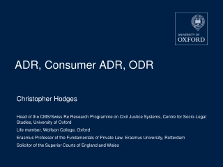 ADR, Consumer ADR, ODR