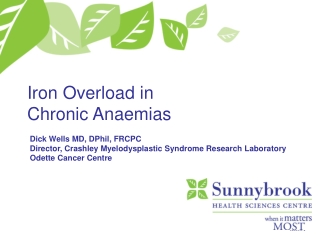 Iron Overload in Chronic Anaemias