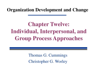 Organization Development and Change