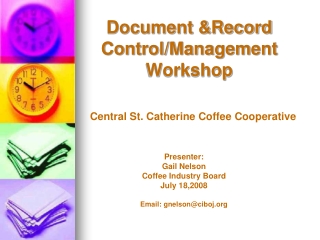 Document &amp;Record Control/Management Workshop