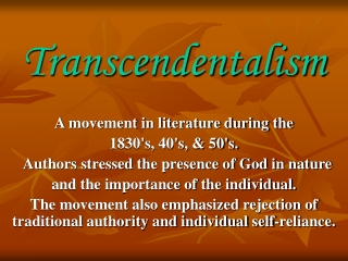 Transcendentalism