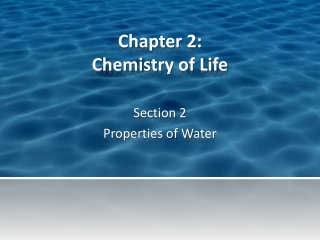 Chapter 2: Chemistry of Life