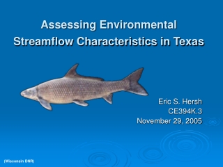 Assessing Environmental Streamflow Characteristics in Texas