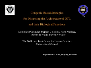 Congenic-Based Strategies for Dissecting the Architecture of QTL and their Biological Functions