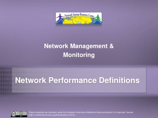 Network Performance Definitions