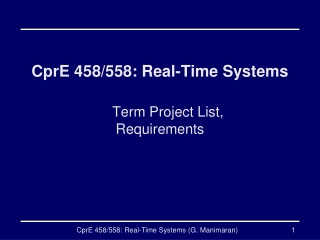 CprE 458/558: Real-Time Systems