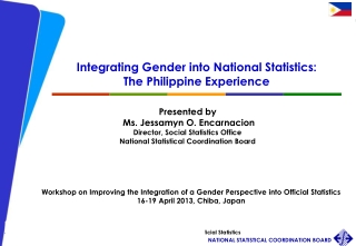 Integrating Gender into National Statistics:  The Philippine Experience