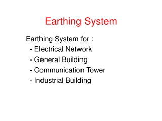 Earthing System