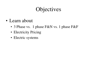 Objectives