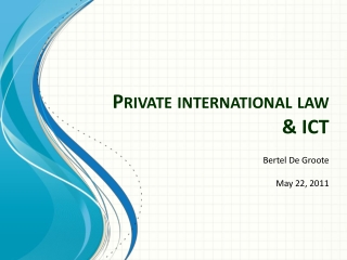 Private  international law  &amp; ICT