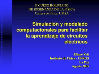 Simulación y modelado computacionales para facilitar la aprendizaje de circuitos eléctricos