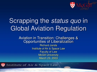 Scrapping the  status quo  in Global Aviation Regulation
