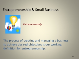 Entrepreneurship &amp; Small Business