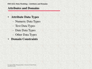 Attributes and Domains