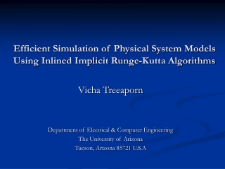 Efficient Simulation of Physical System Models Using Inlined Implicit Runge-Kutta Algorithms