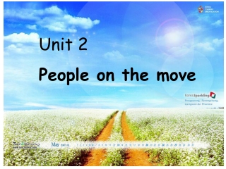 Unit 2  People on the move