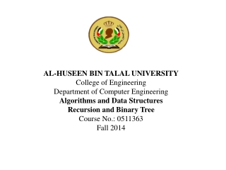 AL-HUSEEN BIN TALAL UNIVERSITY College of Engineering Department of Computer Engineering