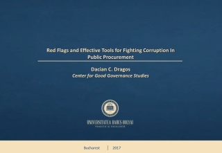 Red Flags and Effective Tools for Fighting Corruption In Public Procurement