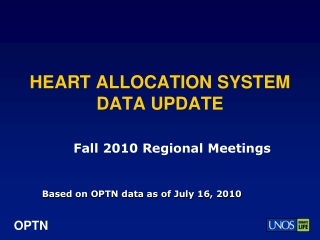 HEART ALLOCATION SYSTEM DATA UPDATE