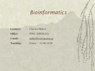 Bioinformatics