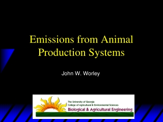 Emissions from Animal Production Systems