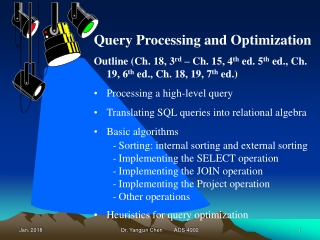 Query Processing and Optimization