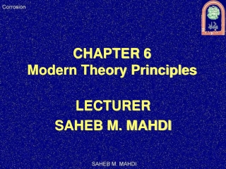 CHAPTER 6 Modern Theory Principles