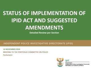 Independent Police Investigative Directorate (IPID)