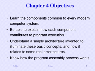 Chapter 4 Objectives