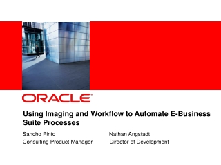 Using Imaging and Workflow to Automate E-Business Suite Processes