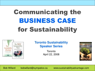Communicating the BUSINESS CA$E for Sustainability