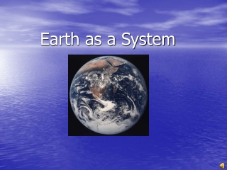 Earth as a System