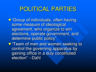 POLITICAL PARTIES