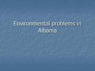 Environmental problems in Albania