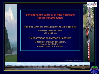 Simulating the Value of El Niño Forecasts for the Panama Canal