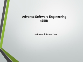 Advance Software Engineering (SEII)