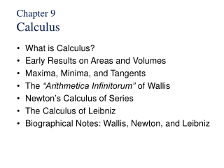 Chapter 9 Calculus