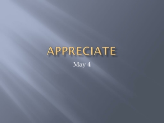 Appreciate