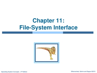 Chapter 11:   File-System Interface