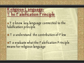 Religious  Language:  The Falsification Principle