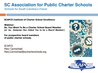SC Association for Public Charter Schools Schools for South Carolina’s Future