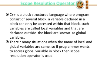 Scope Resolution Operator (::)