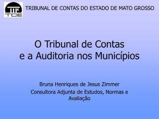 O Tribunal de Contas e a Auditoria nos Municípios