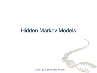 Hidden Markov Models