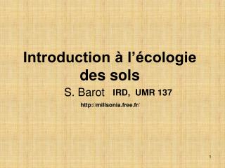 Introduction à l’écologie des sols