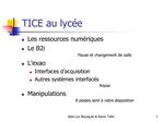 TICE au lyc e