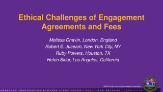 Ethical Challenges of Engagement Agreements and Fees